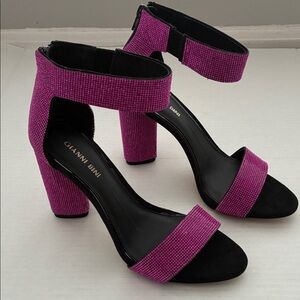 Giani Bini Ronilynn Sandals Heels Shoes Jewel Embellished Pink SZ 8.5 NWT
